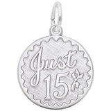 Rembrandt Charms Just 15 Charm Pendant Available in Gold or Sterling Silver