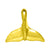 10kt Yellow Gold Womens Polished Finish Dolphin Tale Charm Pendant