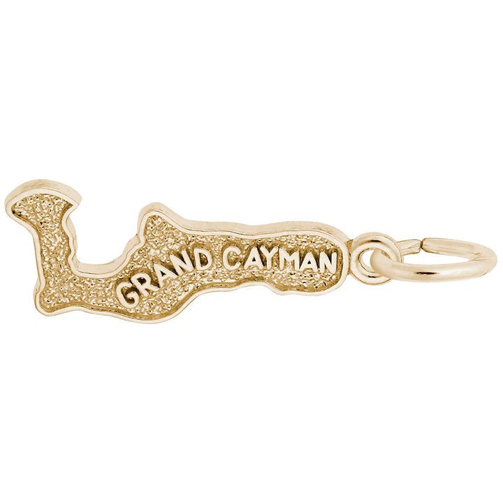 Rembrandt Charms Gold Plated Sterling Silver Grand Cayman Charm Pendant