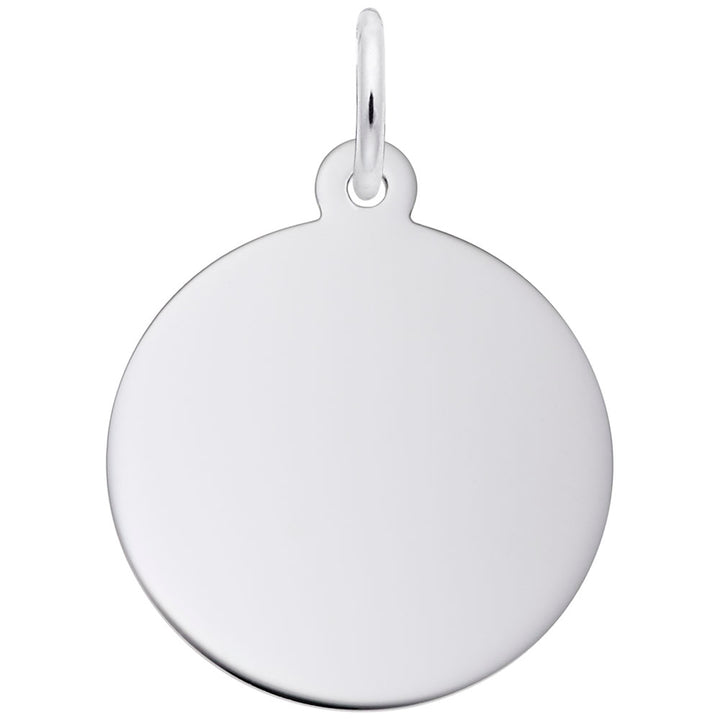 Rembrandt Charms 925 Sterling Silver Disc - Classic Charm Pendant