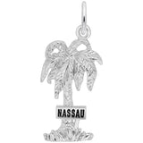 Rembrandt Charms 925 Sterling Silver Nassau Palm W/Sign Charm Pendant