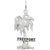 Rembrandt Charms Freeport Palm Charm Pendant Available in Gold or Sterling Silver