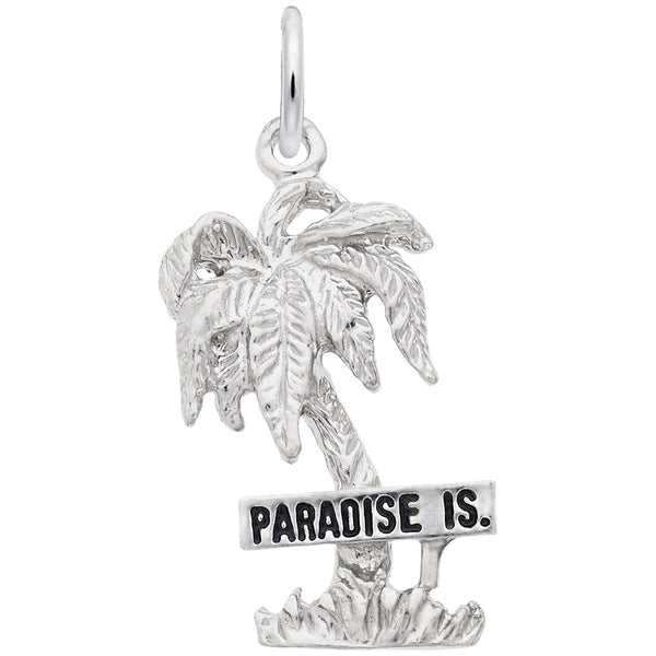 Rembrandt Charms Paradise Island Charm Pendant Available in Gold or Sterling Silver