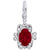 Rembrandt Charms 01 Birthstone January Charm Pendant Available in Gold or Sterling Silver