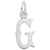 Rembrandt Charms Init-G Charm Pendant Available in Gold or Sterling Silver
