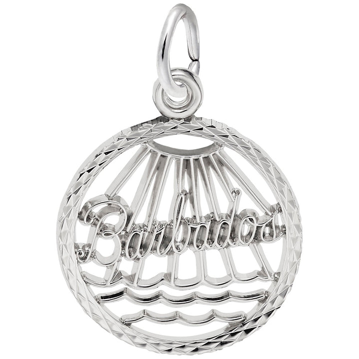 Rembrandt Charms 925 Sterling Silver Barbados Charm Pendant