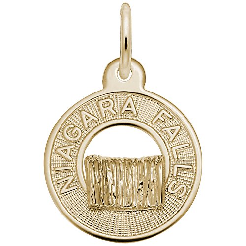 Rembrandt Charms Gold Plated Sterling Silver Niagara Falls Charm Pendant