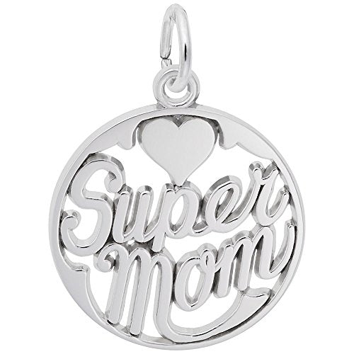 Rembrandt Charms Gold Plated Sterling Silver Supermom Charm Pendant