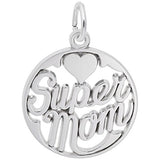 Rembrandt Charms 925 Sterling Silver Supermom Charm Pendant