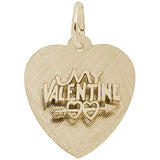 Rembrandt Charms Gold Plated Sterling Silver Be My Valentine Charm Pendant