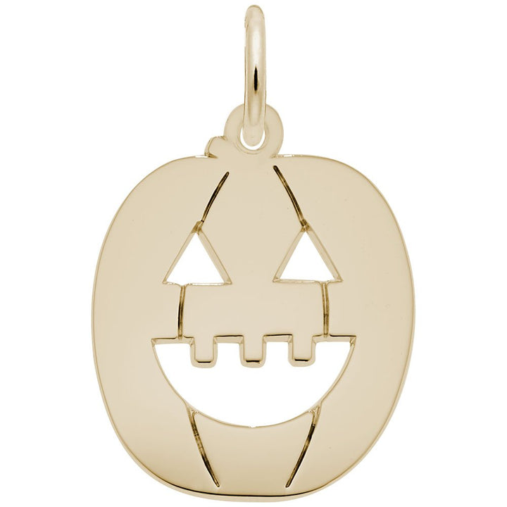 Rembrandt Charms Gold Plated Sterling Silver Jack O Lantern Charm Pendant