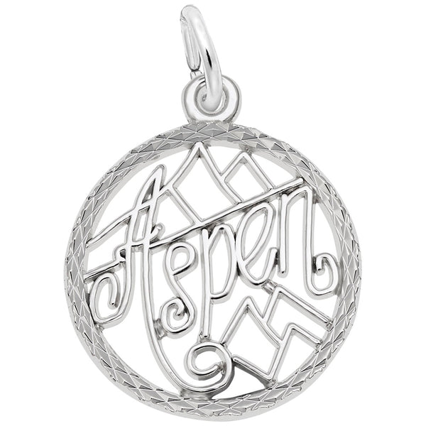 Rembrandt Charms Aspen Charm Pendant Available in Gold or Sterling Silver