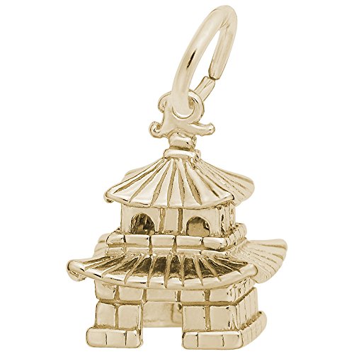 Rembrandt Charms 14K Yellow Gold Oriental Temple Charm Pendant