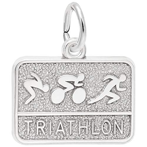 Rembrandt Charms Triathlon Charm Pendant Available in Gold or Sterling Silver