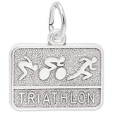 Rembrandt Charms 925 Sterling Silver Triathlon Charm Pendant