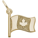 Rembrandt Charms 10K Yellow Gold Canadian Flag Charm Pendant