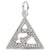Rembrandt Charms Bermuda Triangle Charm Pendant Available in Gold or Sterling Silver