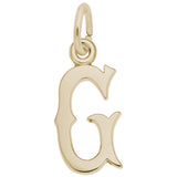 Rembrandt Charms Gold Plated Sterling Silver Init-G Charm Pendant