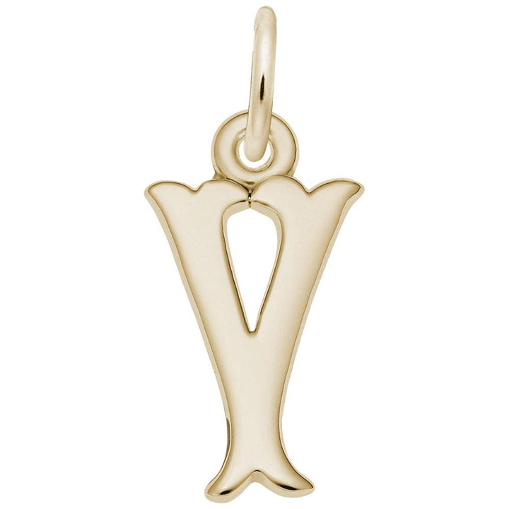 Rembrandt Charms Gold Plated Sterling Silver Init-Y Charm Pendant