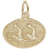 Rembrandt Charms Gold Plated Sterling Silver Synchronized Swimming Charm Pendant