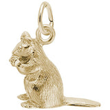 Rembrandt Charms Gold Plated Sterling Silver Chipmunk Charm Pendant