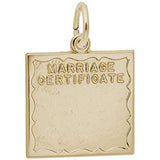 Rembrandt Charms 14K Yellow Gold Marriage Certificate Charm Pendant