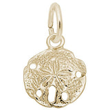 Rembrandt Charms Gold Plated Sterling Silver Sand Dollar Charm Pendant