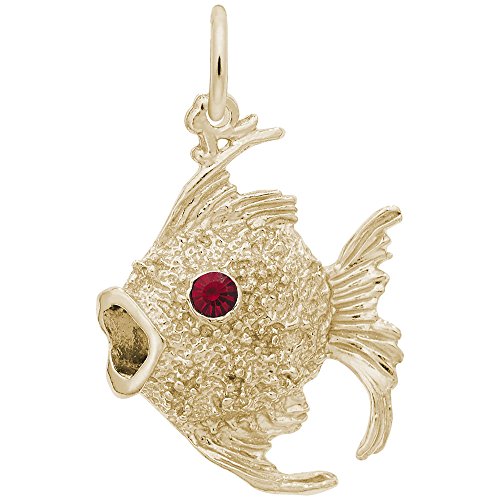 Rembrandt Charms Gold Plated Sterling Silver Fish Charm Pendant