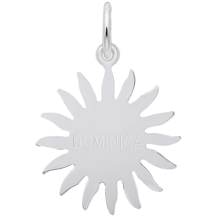 Rembrandt Charms 925 Sterling Silver Dominica Sun Large Charm Pendant