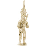 Rembrandt Charms Gold Plated Sterling Silver Minute Man Charm Pendant