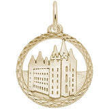 Rembrandt Charms Gold Plated Sterling Silver Mormon Temple Charm Pendant