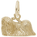 Rembrandt Charms Gold Plated Sterling Silver Pekingese Charm Pendant