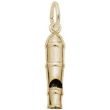 Rembrandt Charms Gold Plated Sterling Silver Whistle Charm Pendant