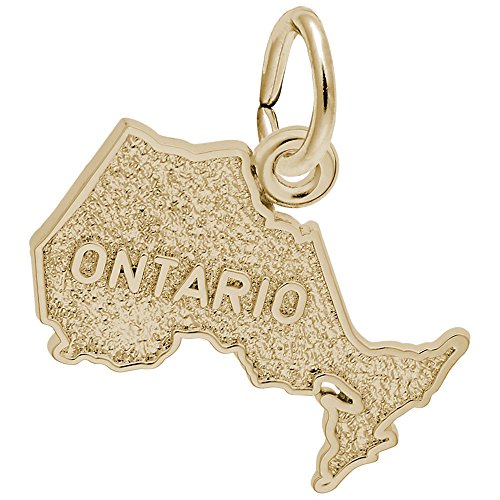 Rembrandt Charms Gold Plated Sterling Silver Ontario Charm Pendant