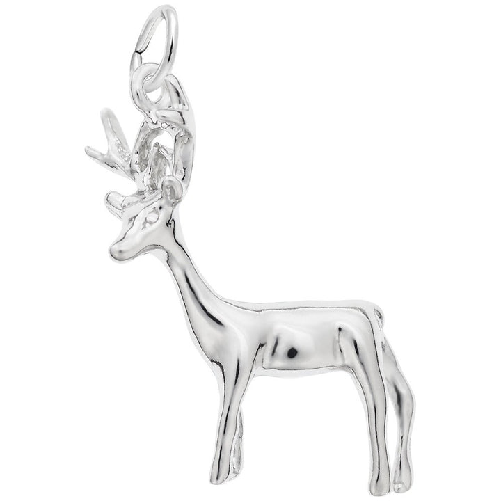 Rembrandt Charms Deer Buck Charm Pendant Available in Gold or Sterling Silver