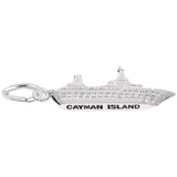 Rembrandt Charms 925 Sterling Silver Cayman Island Cruise Ship 3D Charm Pendant