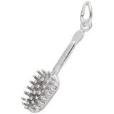 Rembrandt Charms Hair Brush Charm Pendant Available in Gold or Sterling Silver