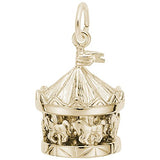 Rembrandt Charms Gold Plated Sterling Silver Carousel Charm Pendant