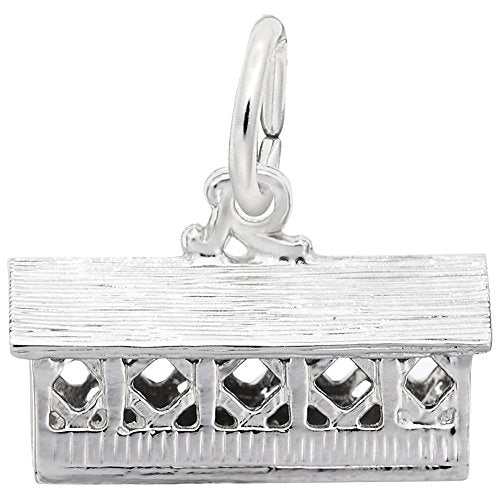 Rembrandt Charms 925 Sterling Silver Covered Bridge Charm Pendant