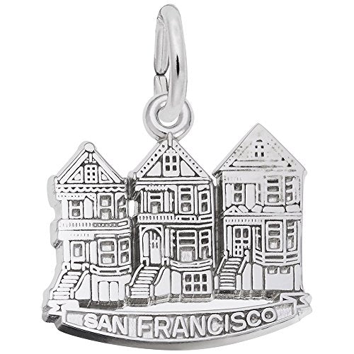 Rembrandt Charms Victorian House, S.F. Charm Pendant Available in Gold or Sterling Silver