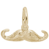 Rembrandt Charms Gold Plated Sterling Silver Moustache Charm Pendant