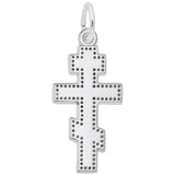 Rembrandt Charms Greek Cross Charm Pendant Available in Gold or Sterling Silver