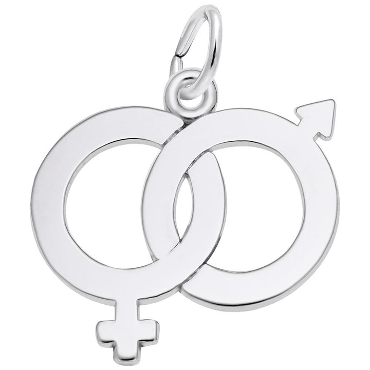 Rembrandt Charms 925 Sterling Silver Male & Female Symbol Charm Pendant