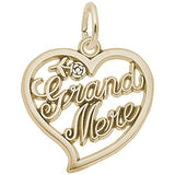 Rembrandt Charms Gold Plated Sterling Silver Grand-Mere Charm Pendant