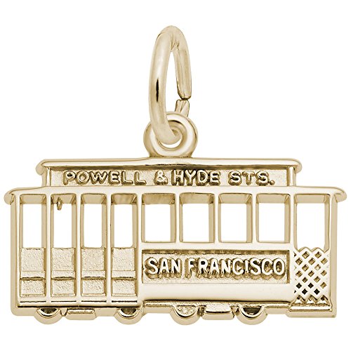 Rembrandt Charms Gold Plated Sterling Silver San Fran Cablecar Charm Pendant