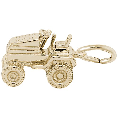 Rembrandt Charms 14K Yellow Gold Riding Lawn Mower Charm Pendant