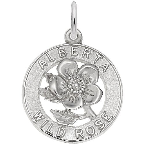 Rembrandt Charms Alberta Rose Charm Pendant Available in Gold or Sterling Silver