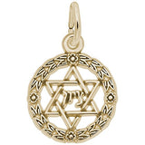 Rembrandt Charms Gold Plated Sterling Silver Star Of David Charm Pendant