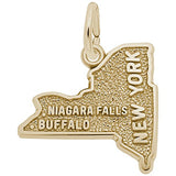 Rembrandt Charms 10K Yellow Gold Buffalo/Niagara Falls Charm Pendant