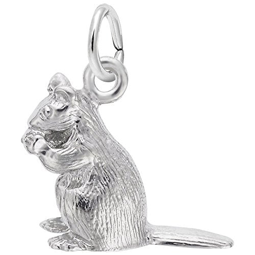 Rembrandt Charms Gold Plated Sterling Silver Chipmunk Charm Pendant